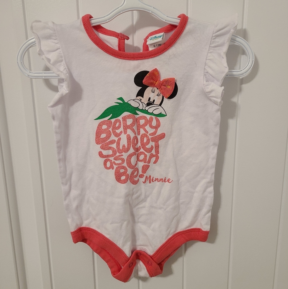 🌟5/$25 Disney Minnie Mouse Bodysuit Size 6-12 Months